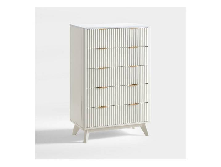 SHINEDEER Kommode Sideboard mit 5 Schubladen, Marmor-Optik (1 St., Schubladenkommoden Holzwerkstoff & MDF), für Schlafzimmer, Flur & Wohnzimmer, 80x40.5x122 cm