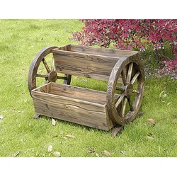 HTI-Living Blumenkasten mit 2 Pflanzgefäßen Rustikal