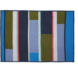 Hübsch, Decke, Pavilion Decke Block Blau/ Multifarben (200 x 140 cm)