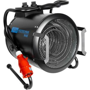 Güde Heizlüfter 85104, GH 9 E, mit 3 Stufen bis 9000 Watt, Elektroheizer 400V mit Spritzwasserschutz, 742 m³/h