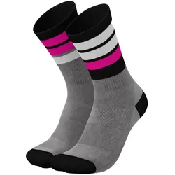 Incylence, Herren, Sportsocken, Merino Strive (39 - 42), Grau, Pink