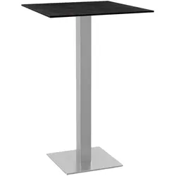 BIG Möbel GmbH Gastro Stehtisch HPL Compact Premium | 60x60 cm Dunkler Schiefer | Edelstahlgestell