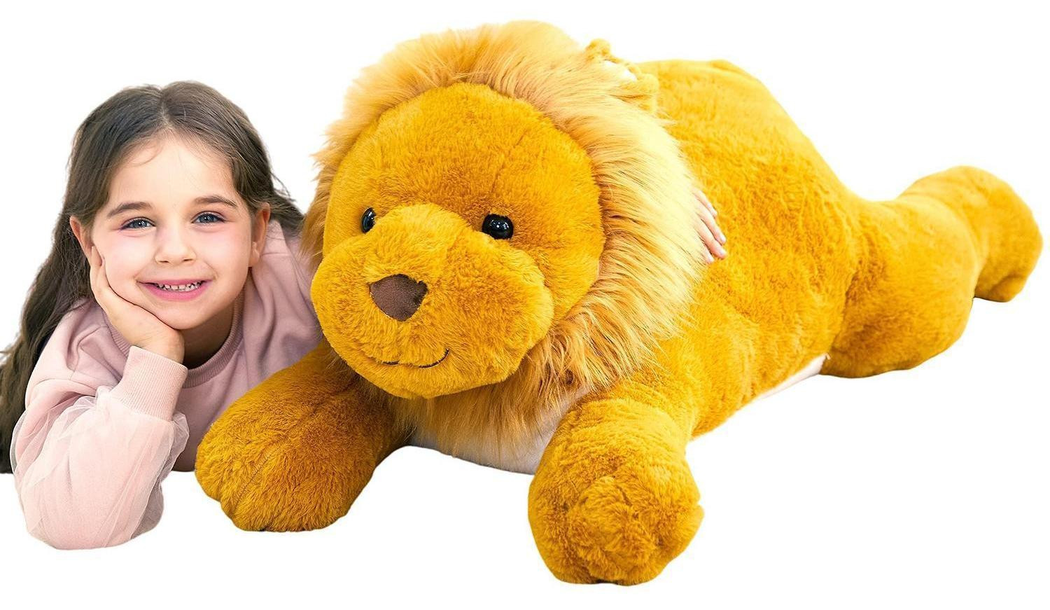 IKASA Grote knuffelbeer, 78 cm, bruin, pluche