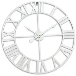 Relaxdays Wanduhr mit römischen Zahlen Weiß