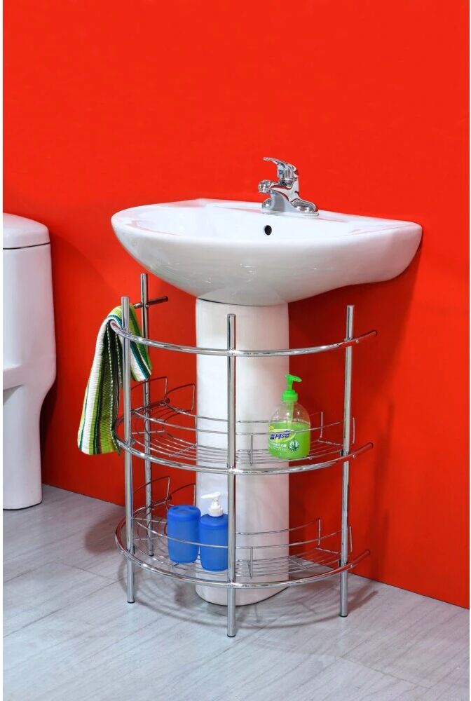 Decor Bagno BASE LAVANDINO  PORTAOGGETTI ACCIAIO CROMATO