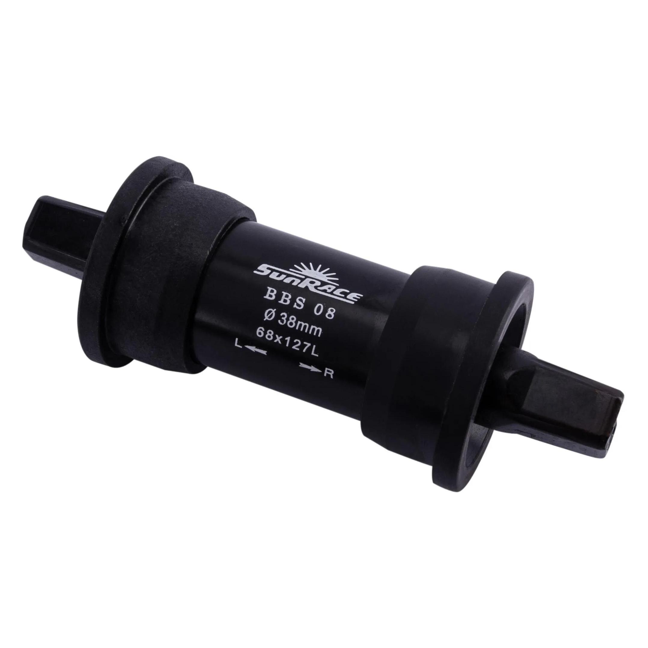 SunRace quadratisches tretlagergehäuse mit harzschale zum aufstecken 127 mm 38 mm (147193)