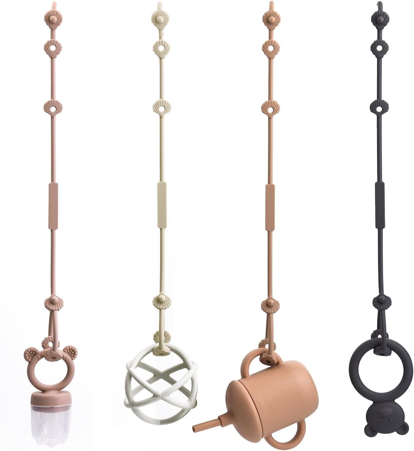 oCreon Baby speelgoed fopspeenketting met siliconen bekervanger, BPA-vrij