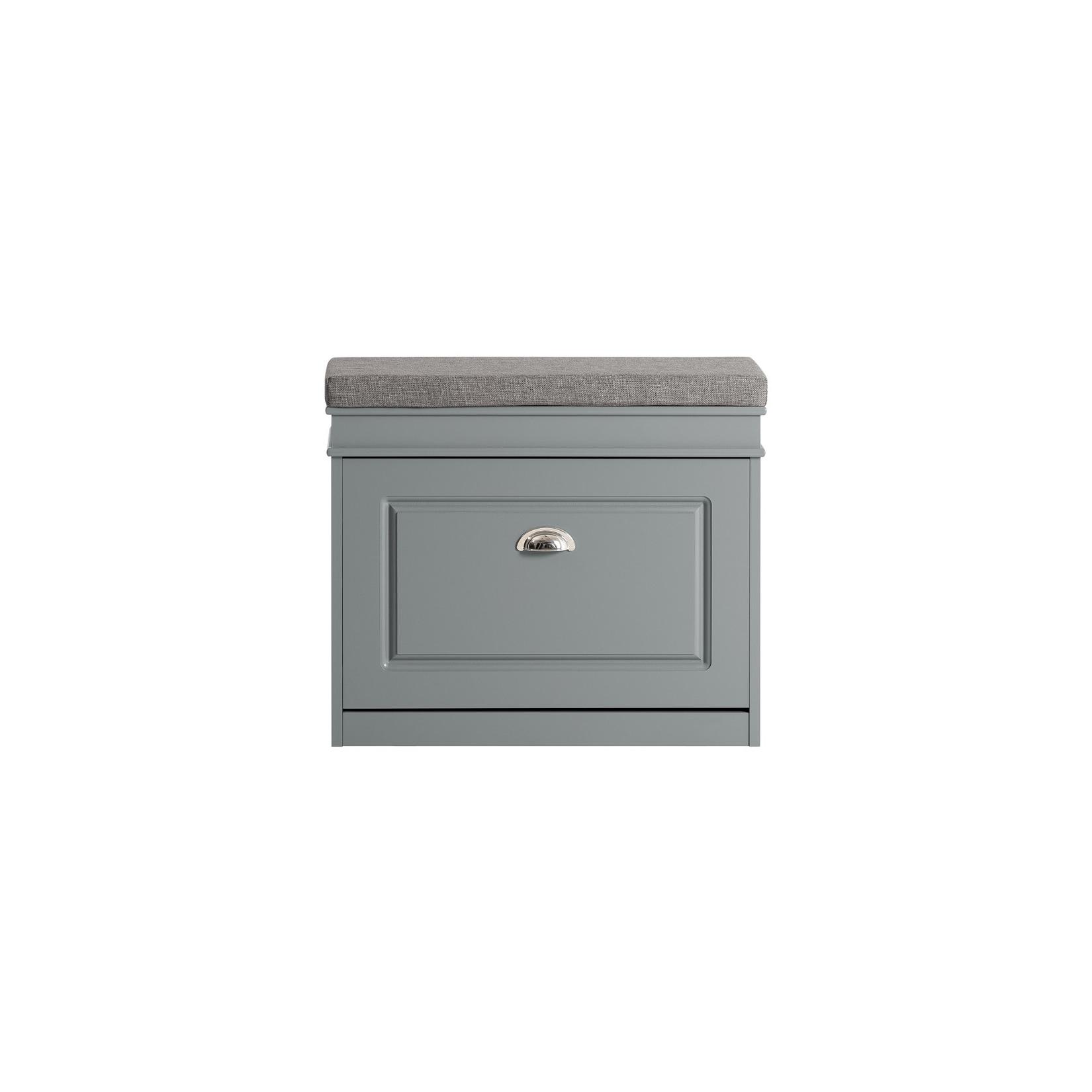 SoBuy Schuhbank mit 1 Tür Hellgrau 61x24x51cm Funktional