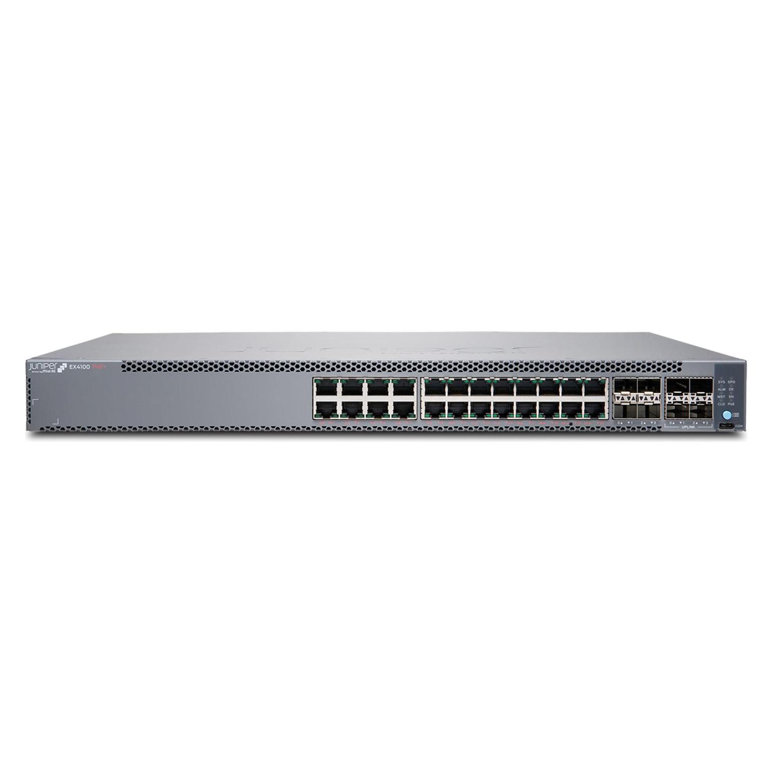 Juniper EX4100-24T Netzwerk-Switch Unmanaged Power over Ethernet (PoE) Unterstützung 1U Grau (24 Ports) (EX4100-24T)
