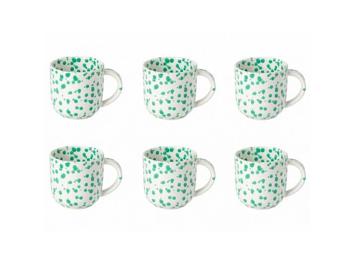 Kaffeetasse Rafaela 6er-Set 10cm Grün/Grün/Weiß