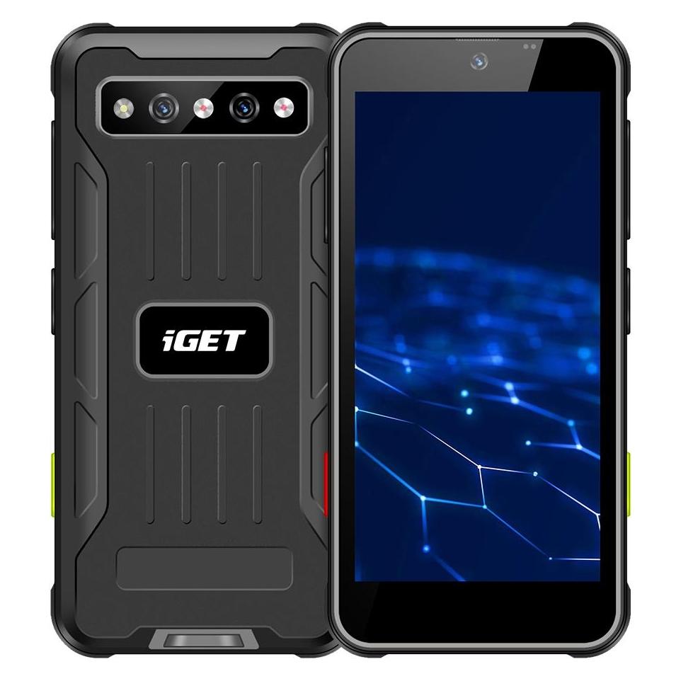 iGet T mini 6 + 128 Black - odolný mobilní telefon (128 GB, Black, 4", Dual SIM, 4G) (84008203)