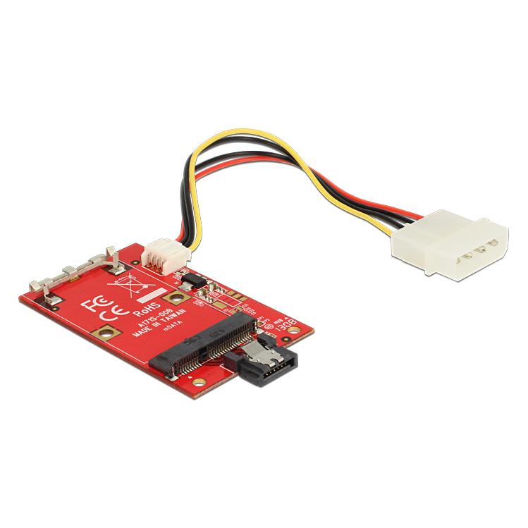 Delock Konverter SATA 7 Pin > mSATA full size (SATA) (62511)