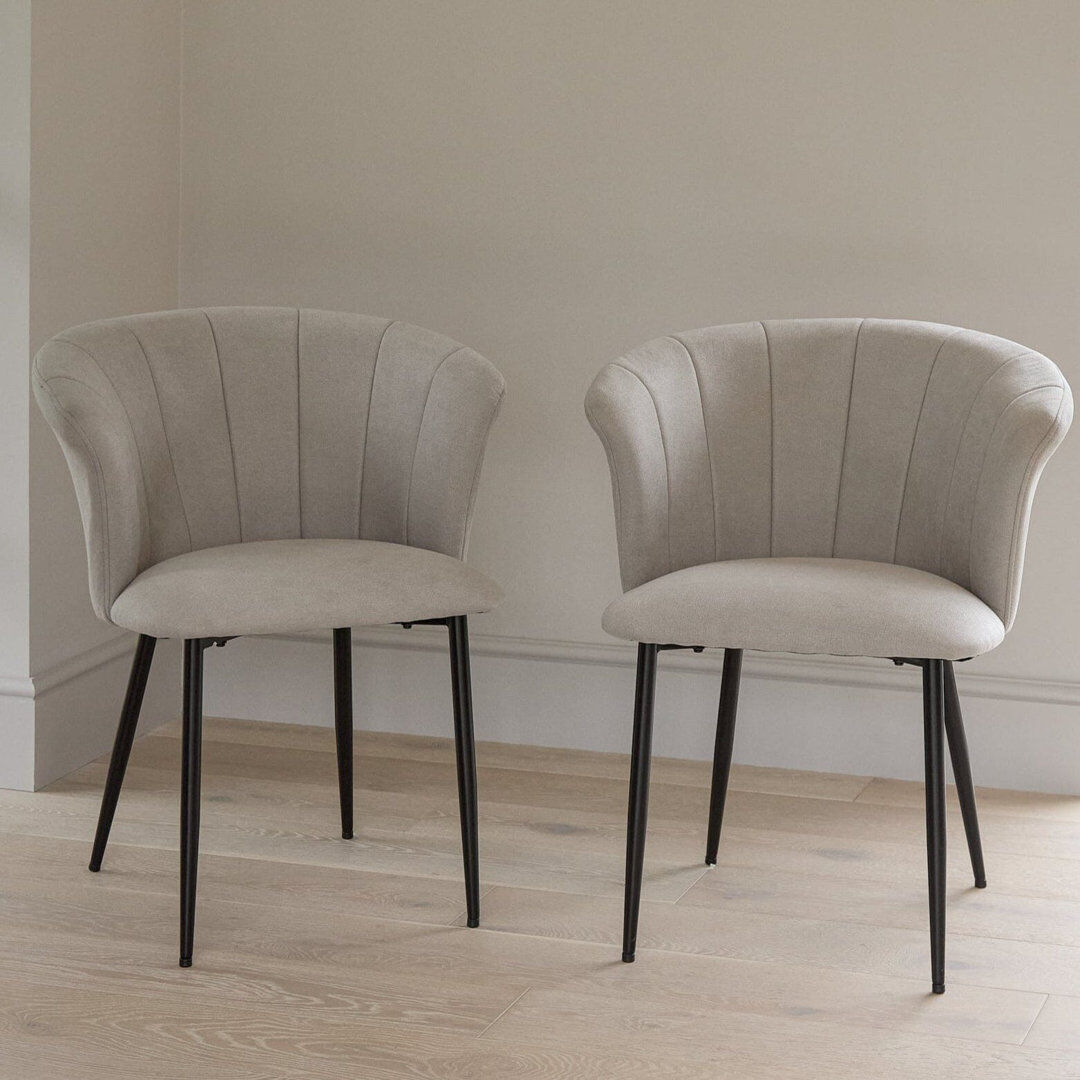 George Oliver 45 cm H Accent Black/Beige 75cm H X 65cm W X 64cm D