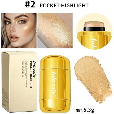 Inspired Finds GlowTint 3 In 1 Blush Stick Moisturizing Lip And Cheek Tint With Glossy Finish 2gold Highlight