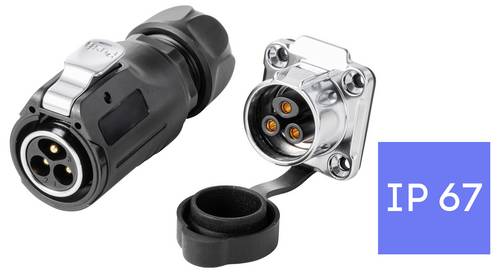 TRU COMPONENTS TC-15034256 Steckverbinder-Set Wasserdichter Steckverbinder Gesamtpolzahl: 3 1St.