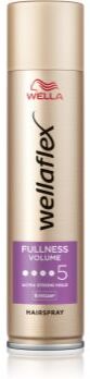 Wella flex Fullness Volume laca de fixação extra forte para flexibilidade e volume 250 ml. flex Fullness Volume