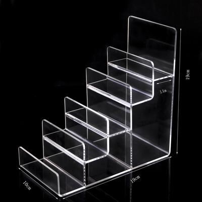 Uplift Treasures Clear Acrylic Tiered Display Shelf Organizer acrylic 5 layer