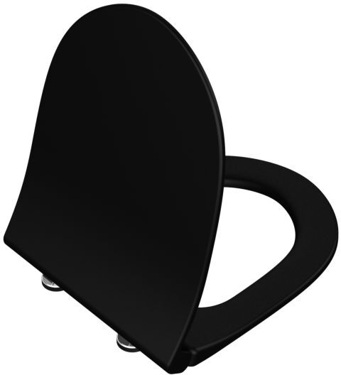 VitrA Sento WC-Sitz 120-483R009 36,5x45cm, mit Absenkautomatik und Schnellverschluss, schwarz matt