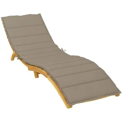 vidaXL Sonnenliegen-Auflage Taupe 200x50x4 cm Stoff