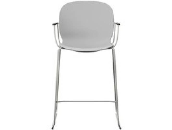 Chaise haute empilable avec accoudoirs et pieds luge acier Noor 6090
