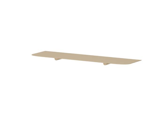 Etagère murale en acier beige, 17 x 60 cm