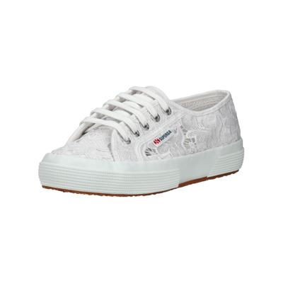 Sneaker SUPERGA "Superga Sneaker Baumwolle", Damen, Gr. 38, Textil, weiß (weiß kombi), Schuhe Sneaker