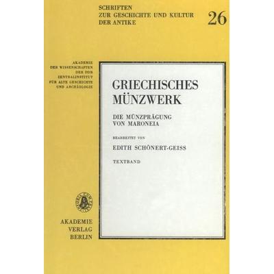 Die Münzprägung von Maroneia, Gebundene Ausgabe von Bartsch, De Gruyter, 978-3-05-000226-2