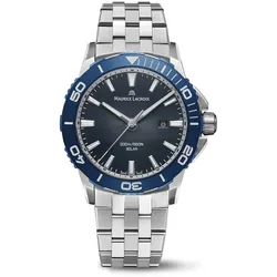Maurice Lacroix PONTOS S SOLAR 42mm, Quartz, Edelstahlarmband Herrenuhr PT1008-SSL42-430-1