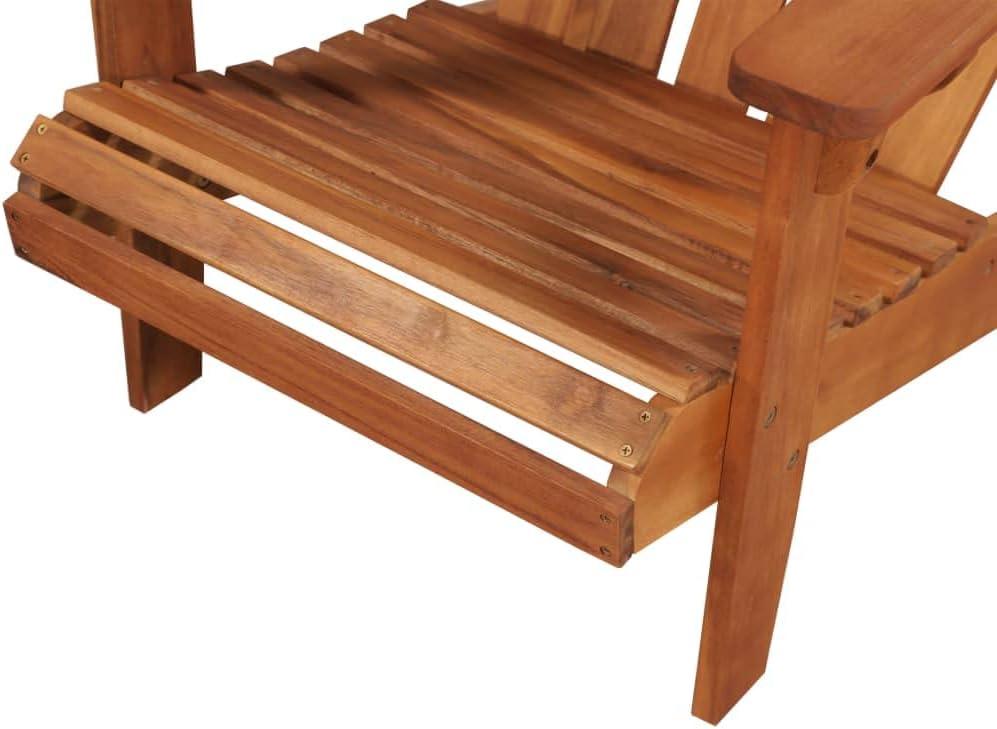 Adirondack-Gartenstuhl aus massivem Akazienholz mit natürlicher Öloberfläche