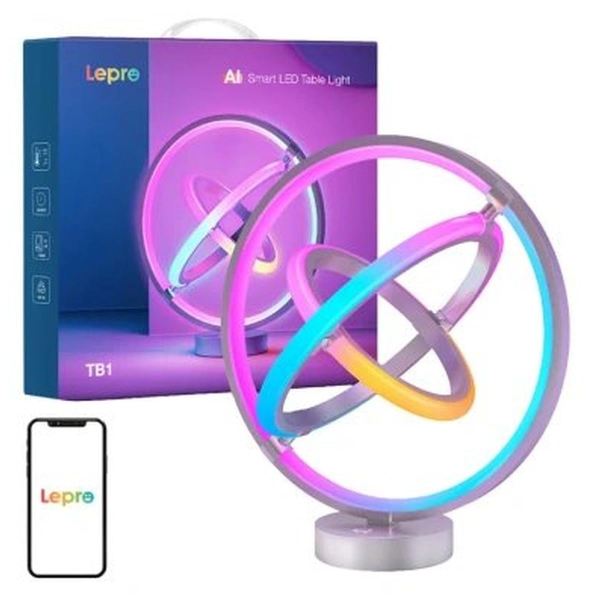 Lepro TB1 RGB LED-bureaulamp met ringlicht voor accentverlichting