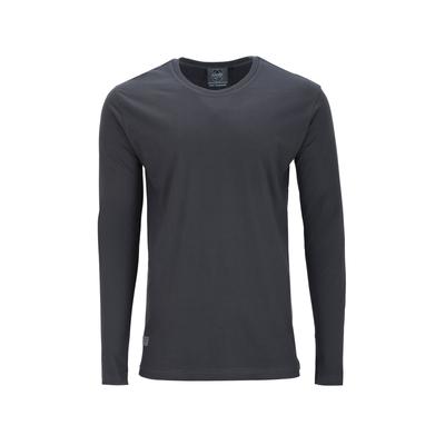Langarmshirt AHORN SPORTSWEAR, Herren, Gr. 3XL, grau, 100% Baumwolle, unifarben, normal, Shirts Langarmshirt, mit Rundhalsausschnitt