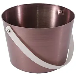 Sauna Aufgusskübel aubergine metallic mit flexiblem Tragegurt