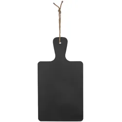 VEPATIM 6 Wand-Kreidetafel "Naturstein" aus Schiefer schwarz zum Aufhängen 15 x 28cm