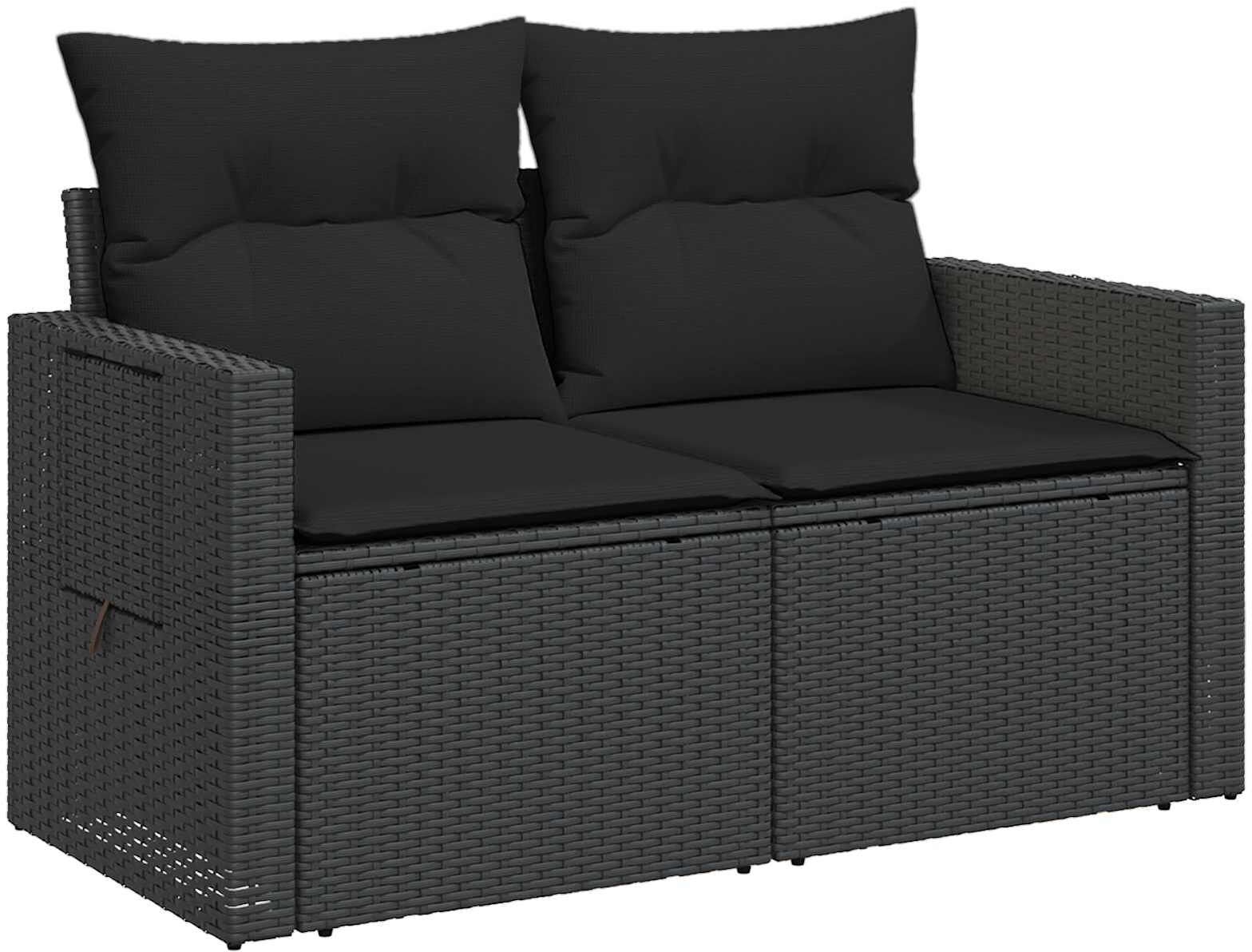 vidaXL Ensemble de Canapés 5 pc Noir 179 x 179 x 85 cm