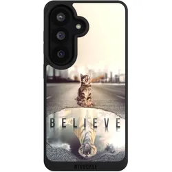 Nivocase Handyhülle für Samsung Galaxy S26 Hülle NIVOpure Case Schwarz Motivation Tiere Tiger (Samsung Galaxy S26), Smartphone Hülle, Schwarz