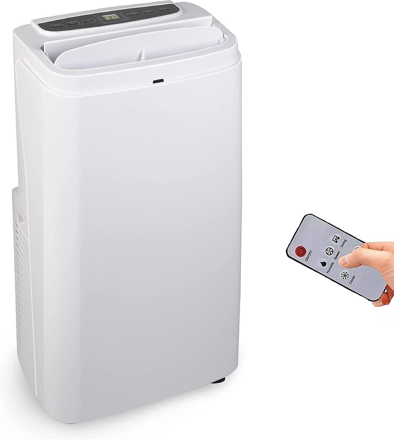 JUNG 3-in-1-Klimagerät TK06 mobile Klimaanlage mit Fernbedienung 3.6 KW, mobiles Klimagerät, 12000BTU leise, Abluftschlauch, Timer Airconditioner