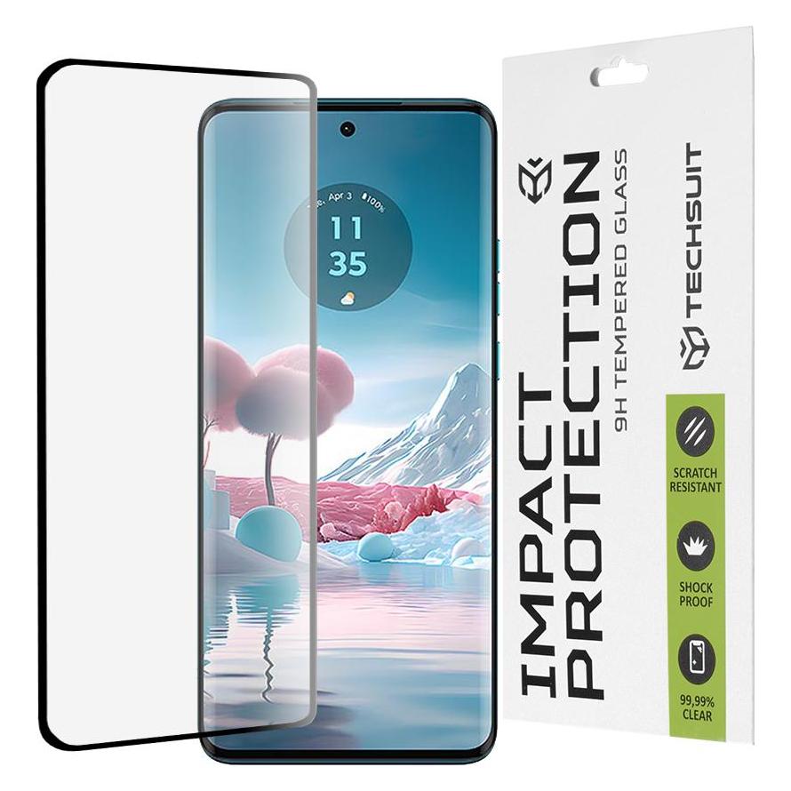 Techsuit - 111D Full Cover / Full Glue Glass / 3D Curved Screen - Motorola Edge 40 Neo - Black (Motorola Edge 40 Neo) (56344068)