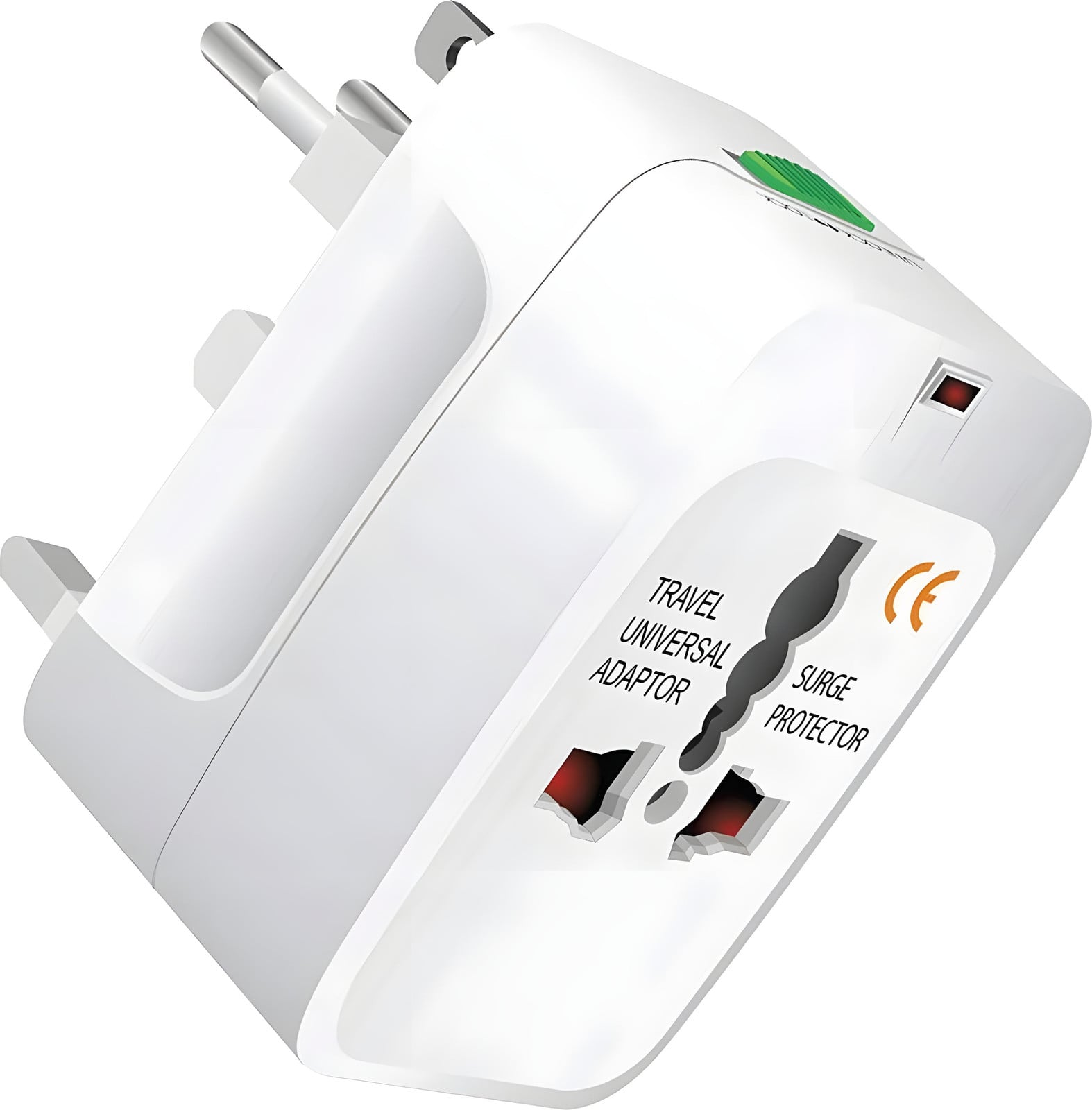 Universele reisadapter voor USA, VK, EU en China, wit