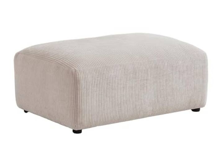 Vente-unique - Sitzhocker 1 Tirono - Samt - beige