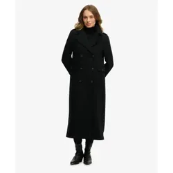 Superdry für Damen. W5011889A Schwarzer Brustmantel (XS), Lässig, Polyester