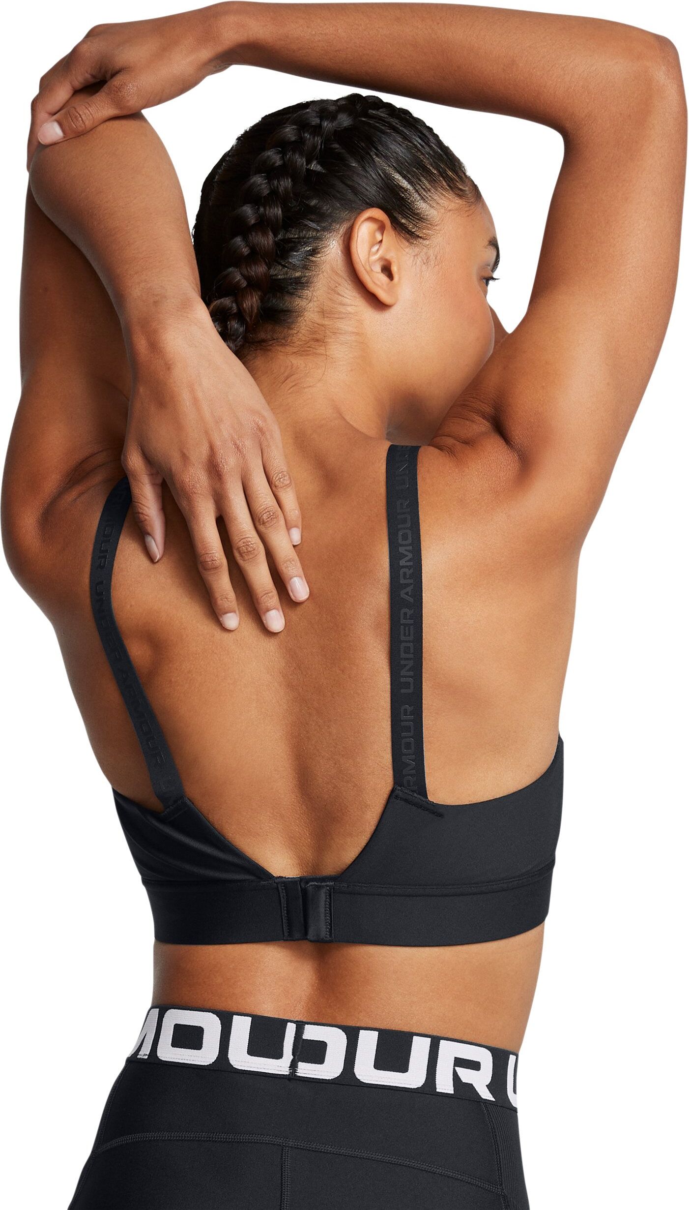 Sport-BH UNDER ARMOUR "UA INFINITY MID 2.0 BRA", Damen, Gr. L, N-Gr, schwarz (schwarz, schwarz), Obermaterial: 86% Polyester, 14% Elasthan, BHs Sport-BH, mit anpassungsfähiger Stütztechnologie schwarz, schwarz L, N-Gr