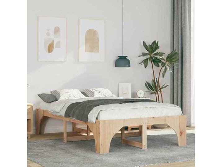 Lit Double - 140 x 190 cm - Marron - - Cadre de lit - pour chambre - adulte 945116uvs81h