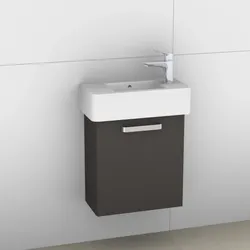 Artiqua 411 Waschtischunterschrank für Vero 070350, Stahlgrau, 411-WUT-D28-R-7142-88 411-WUT-D28-R-7142-88