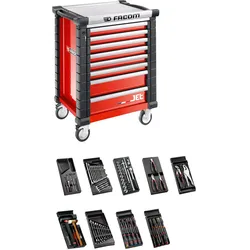 FACOM Werkstattwagen JET.8M3A mit 9 Modulen