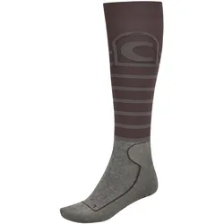 Cavallo Basic Strumpf Bloc Stripe "Sienne" espresso Reit Socken , Ca18_FS_Gr.: 34