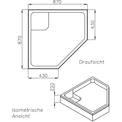 Neuesbad Wannenträger für Ideal Standard Hotline NEU Fünfeck 900x900x130 SD25566