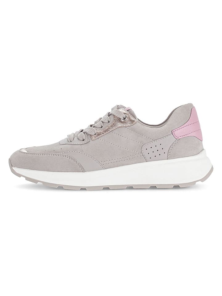 Gabor Leder-Sneakers in Taupe - 37