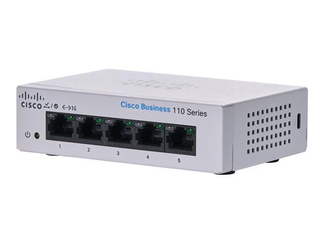 Cisco Switch Business 110-Series 5-Port 1GbE unmanaged CBS110-5T-D-EU