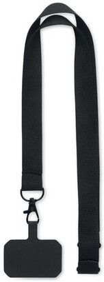 Lanyard pratique personnalisée pour téléphone - AMESTE PET noir