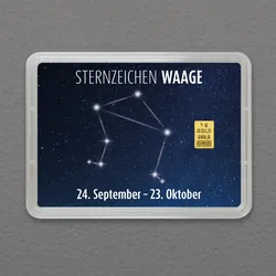 Goldbarren 1g "Sternzeichen: Waage" (Flip)